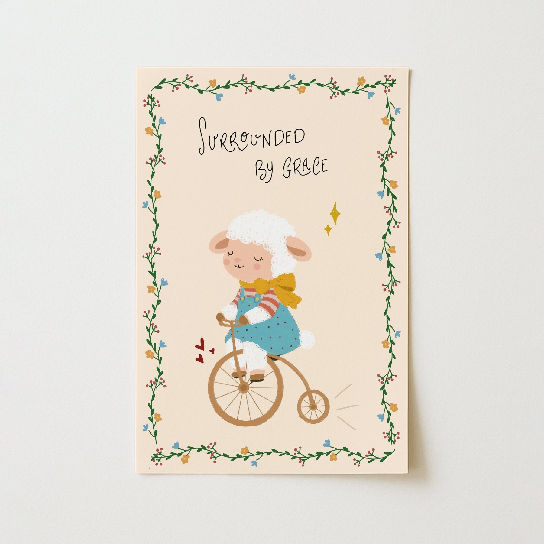 Cute Lamb Baby Room Decor, Christian Nursery Decor