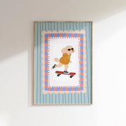 Skateboarding Poodle – Nursery & Kids Wall Art