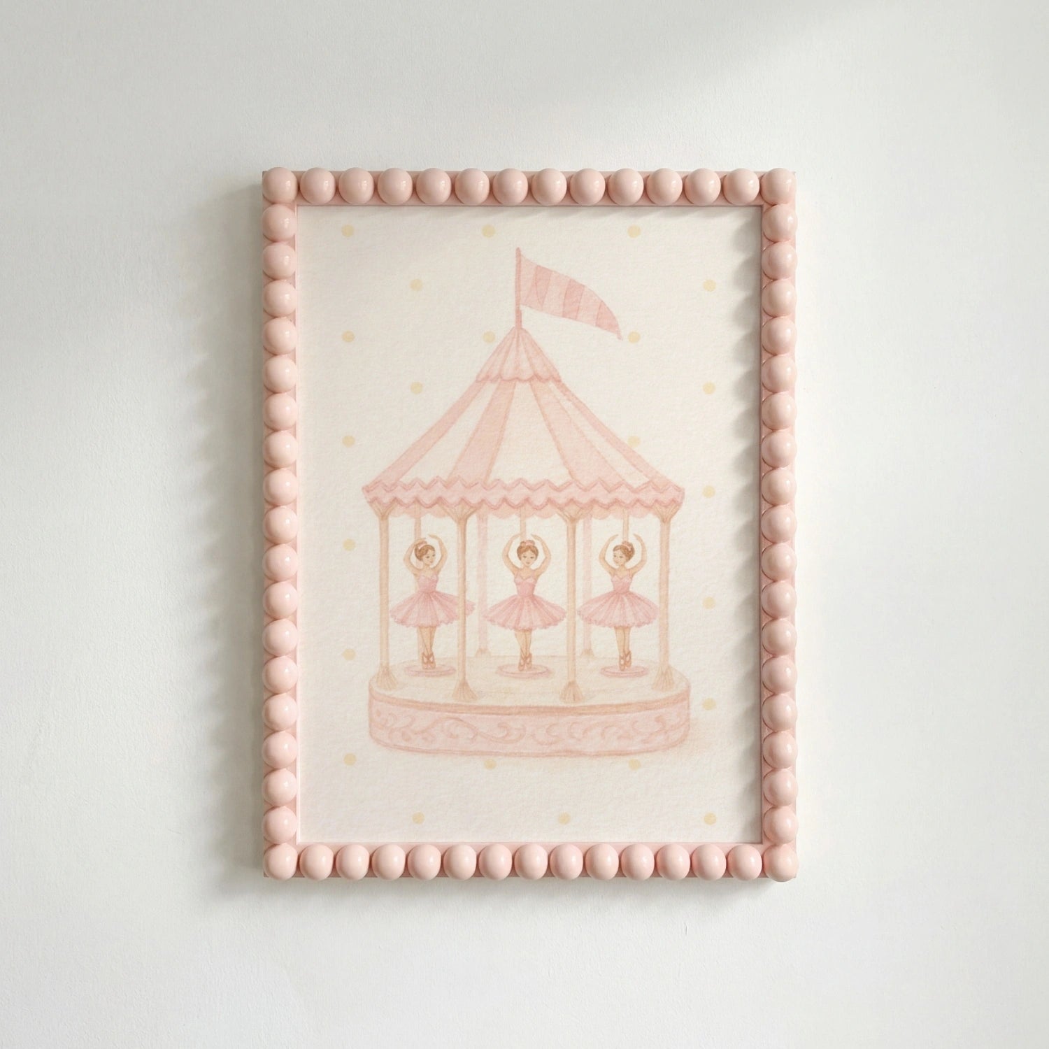 Ballet Carousel Nursery Print, Girls Room Decor