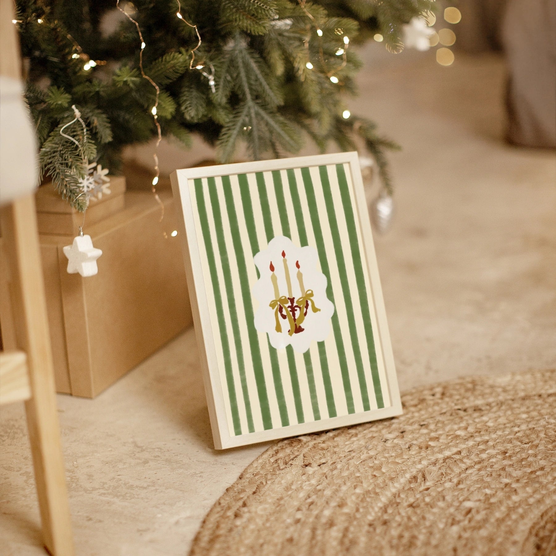 Christmas Candle Wall Art