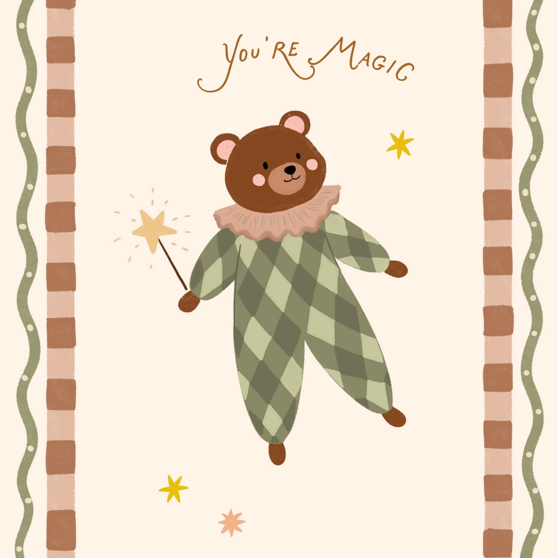 Cute Nursery Bear Print