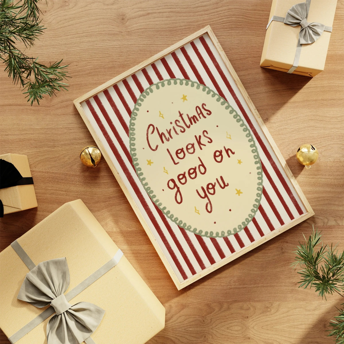 Christmas Looks Good on You – Póster de Navidad