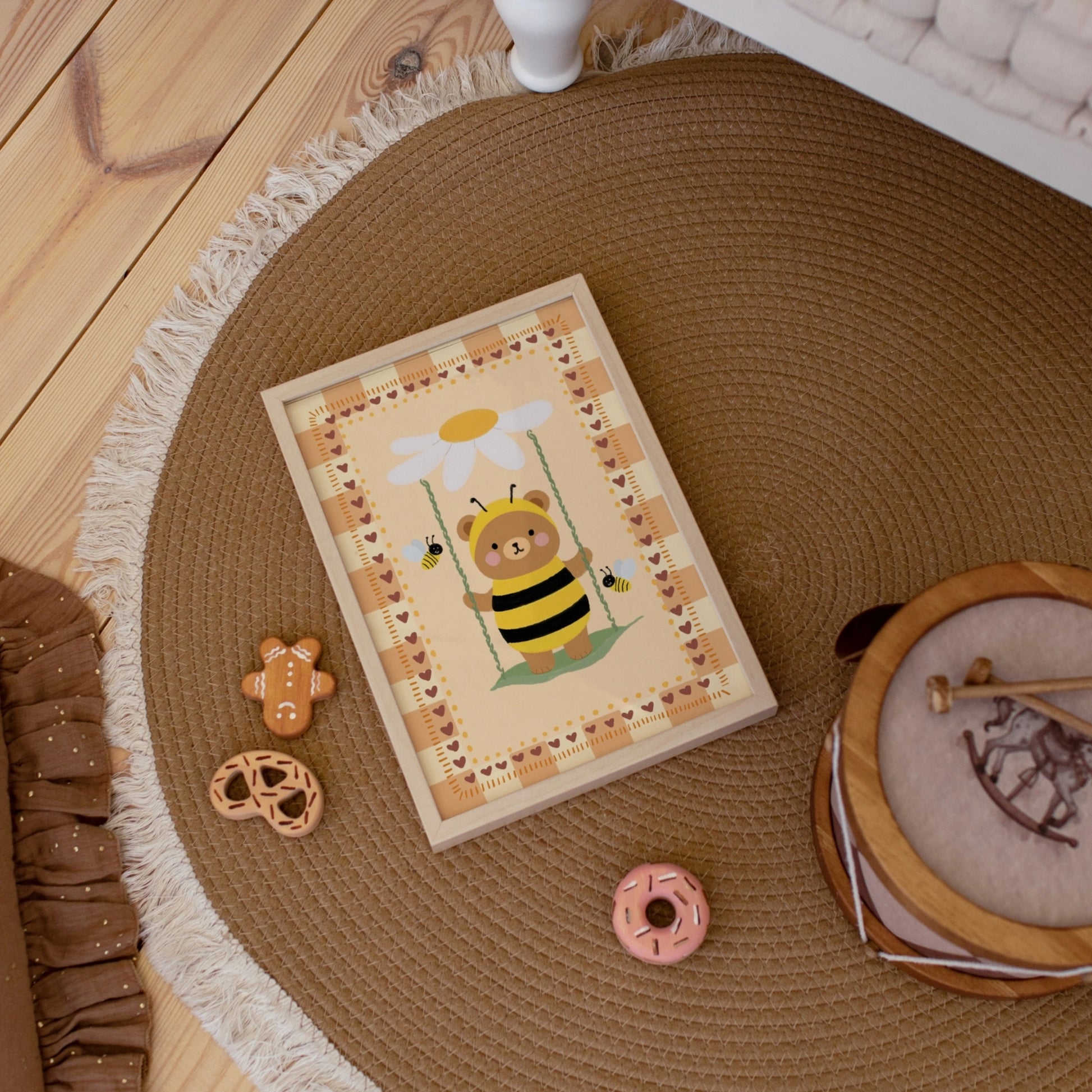 Bee Bear Nursery Print