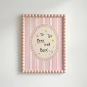 To the Moon and Back Pink – Nursery & Kids Wall Art