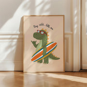 Surfing Dinosaur – Poster per bambini