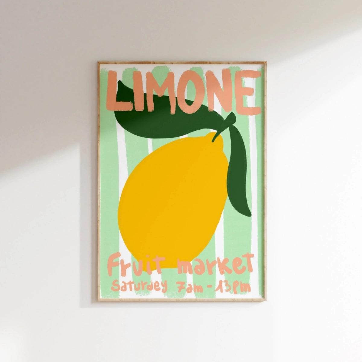 Impresión Mercado de Limones – Arte de Pared de Puesto de Frutas Italiano, Decoración de Pared Costera