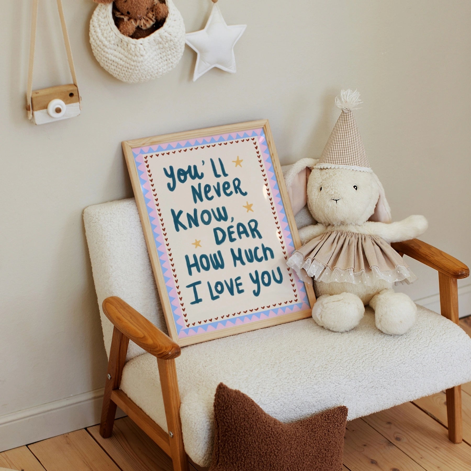Poster pour chambre de bébé avec citation d’amour