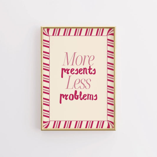 More Presents Less Problems – Preppy Candy Cane Decor