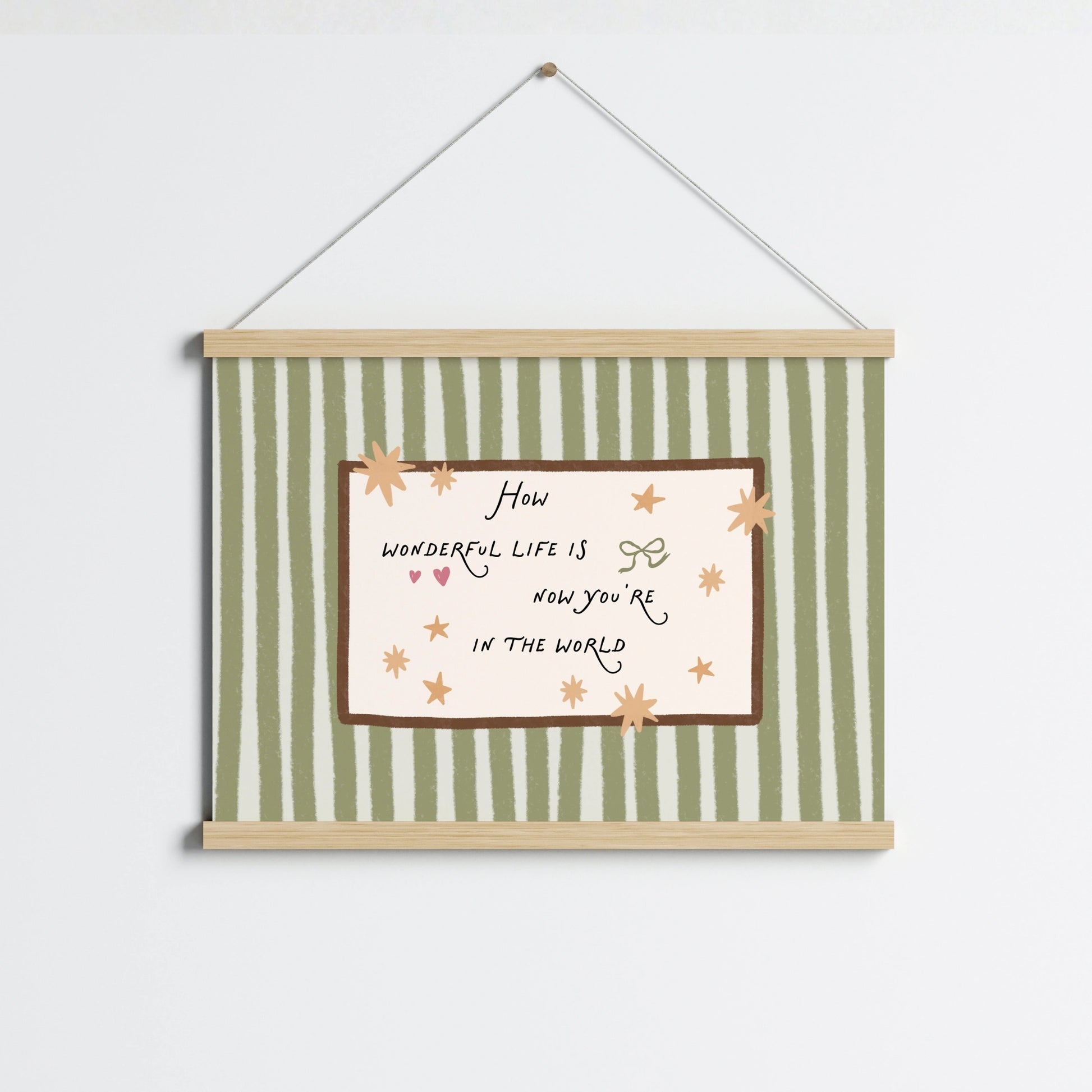 Stampa da parete con citazione per bebè