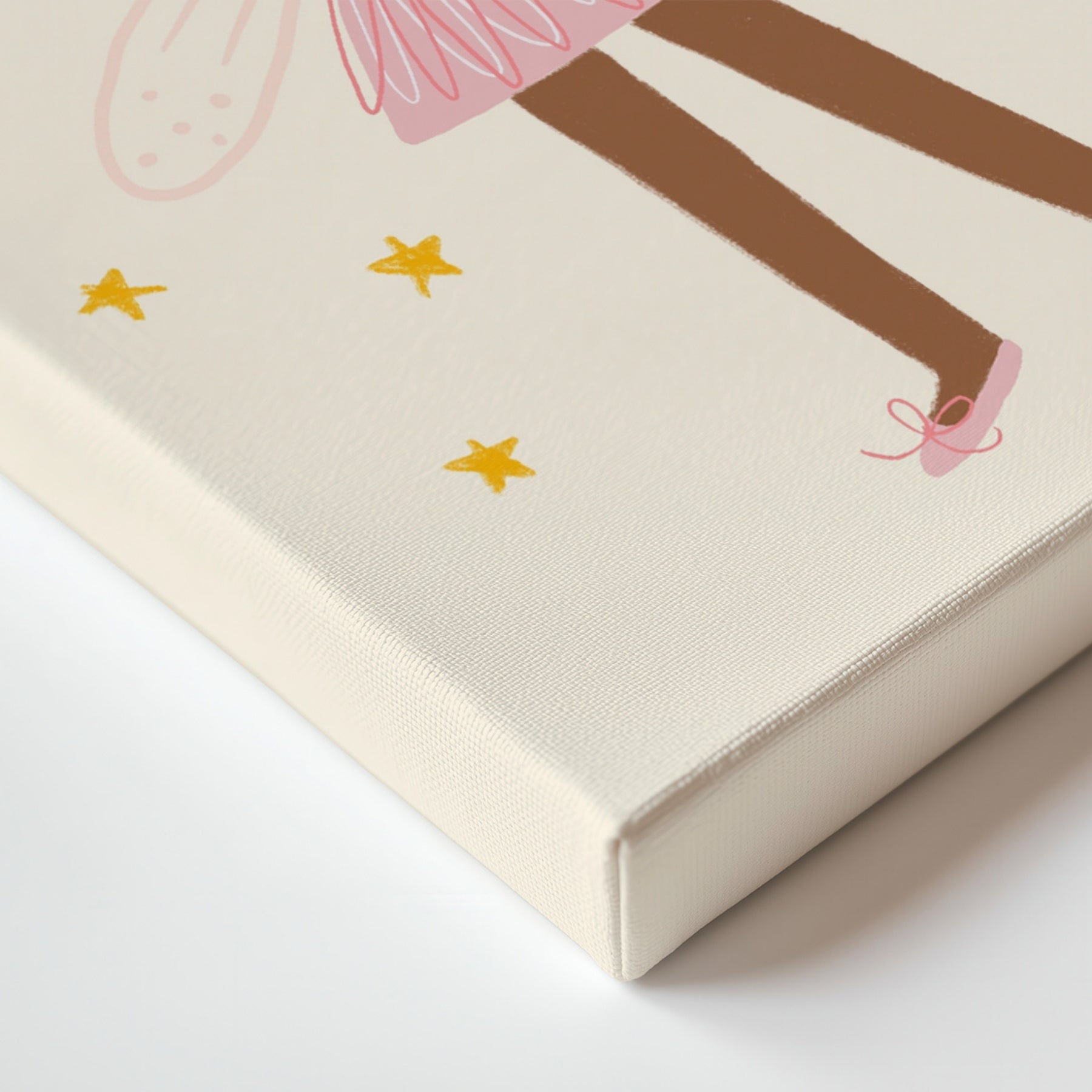 Quadro su tela con orsetto fatato e ballerina