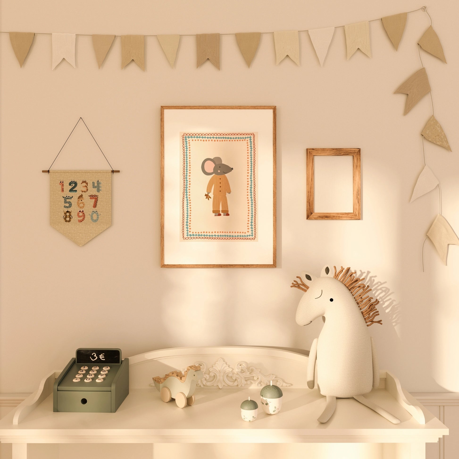 Impression pour chambre d'enfant : chiot et chaton – Décoration murale animalière mignonne pour enfants