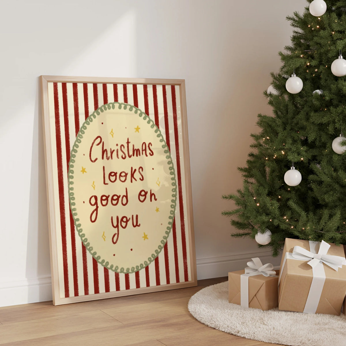 Christmas Looks Good on You – Póster de Navidad