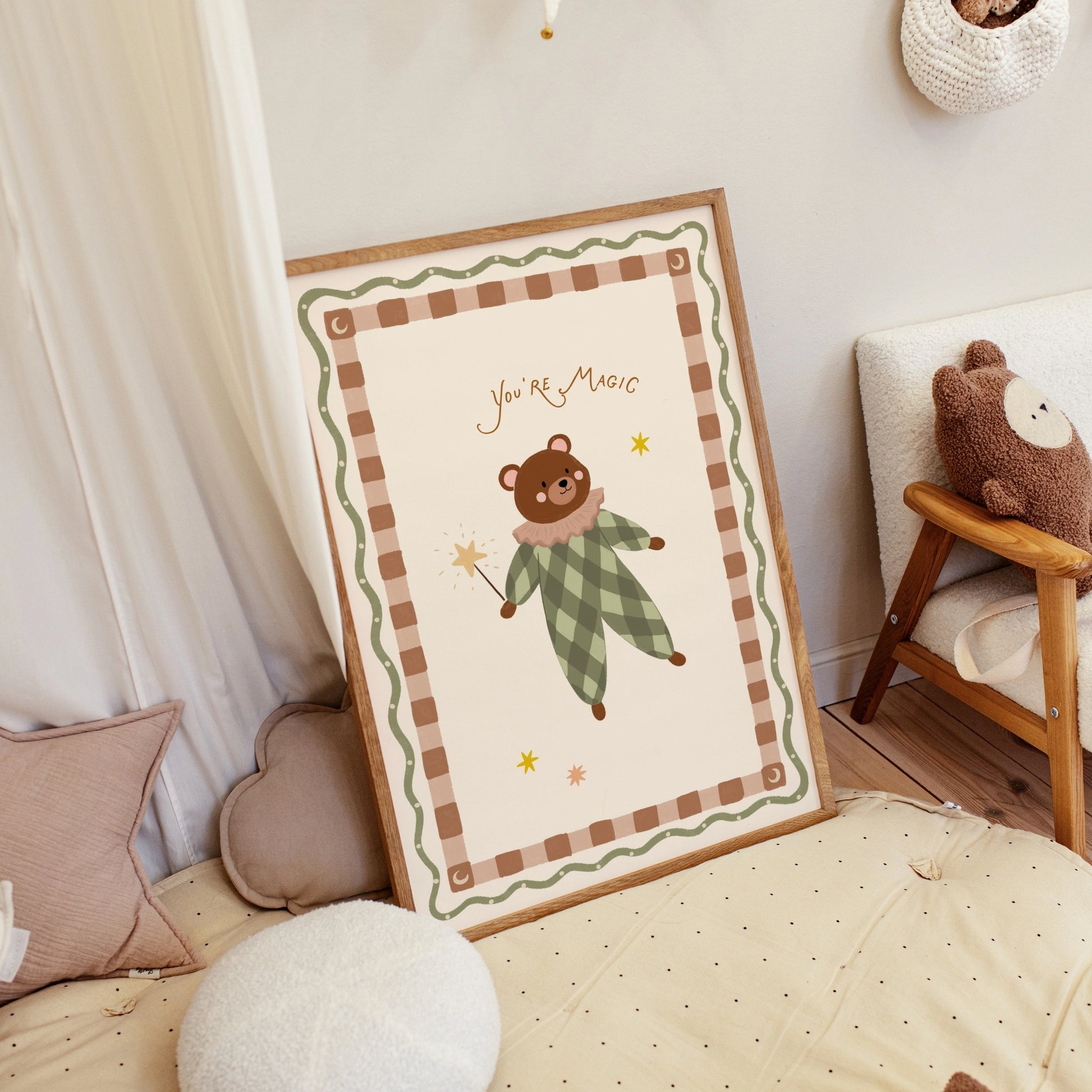 Cute Nursery Bear Print