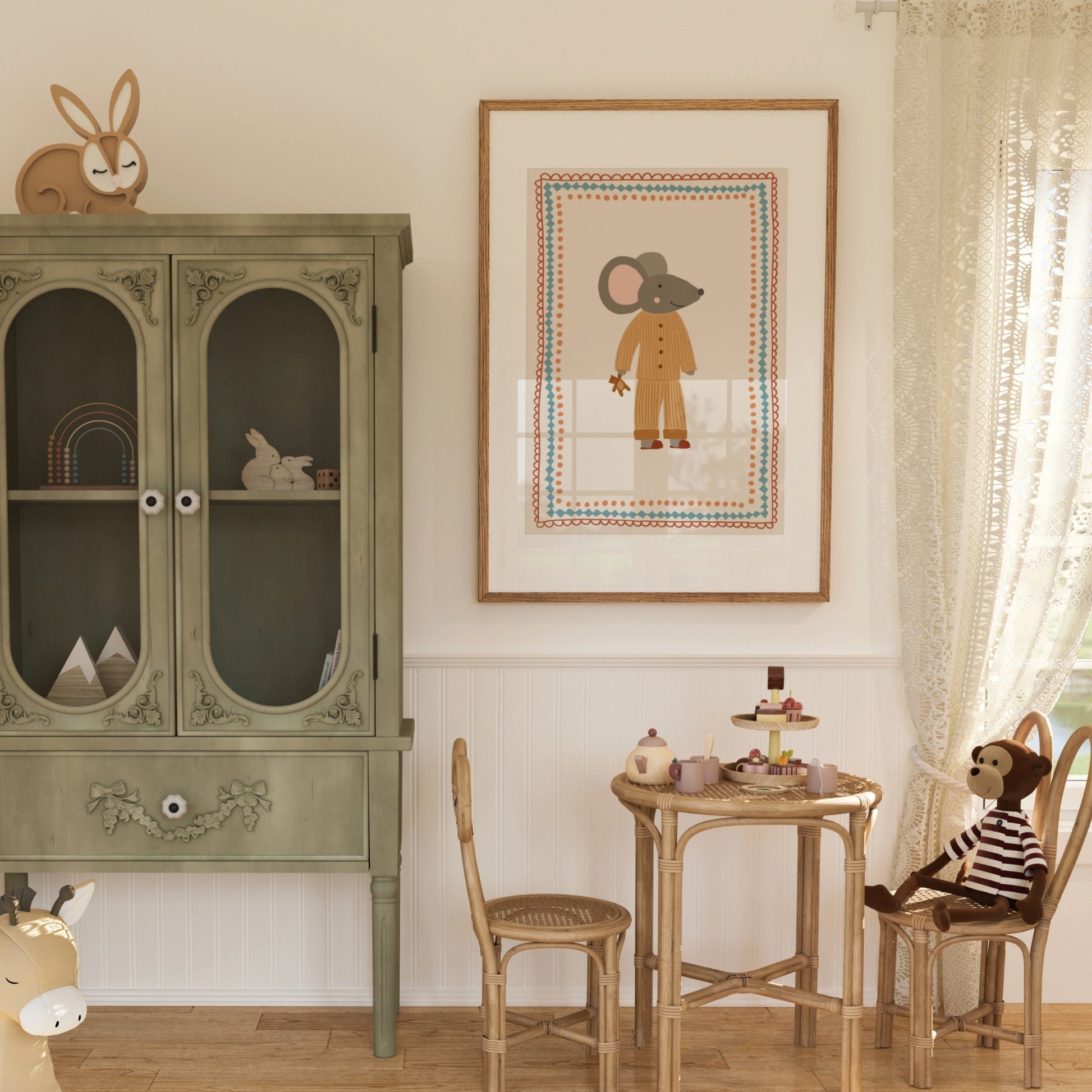 Impression pour chambre d'enfant : chiot et chaton – Décoration murale animalière mignonne pour enfants