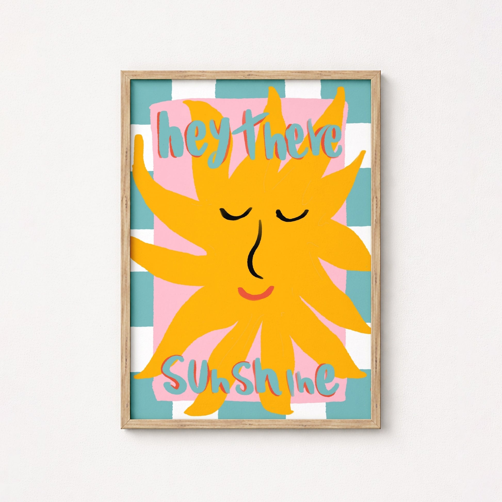 Hey There Sunshine Wall Art - Summer Coastal Print
