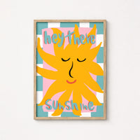 Hey There Sunshine Wall Art - Summer Coastal Print