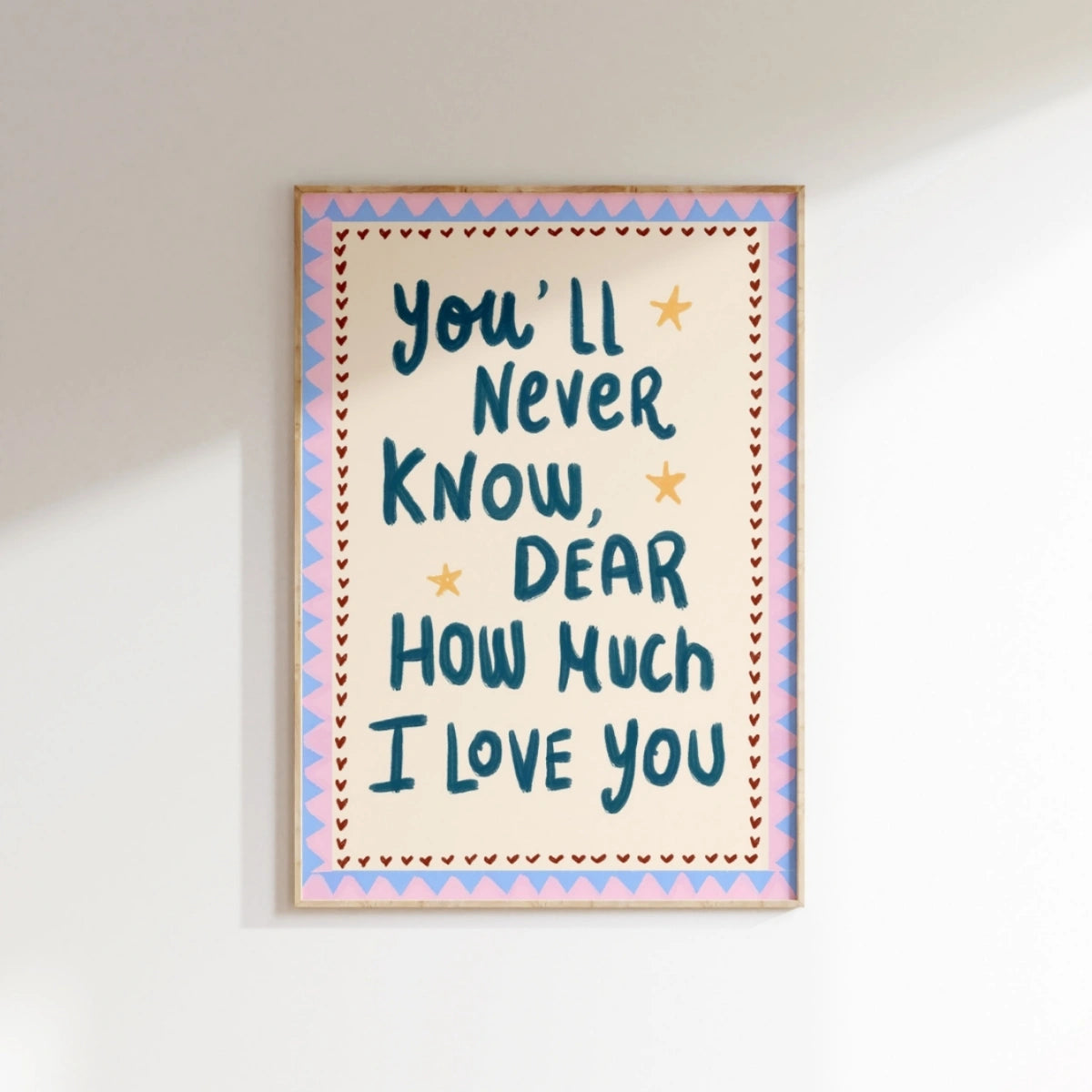 Poster pour chambre de bébé avec citation d’amour