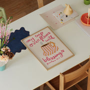 Overflowing Blessings Pink Striped Cup – Christian Wall Art