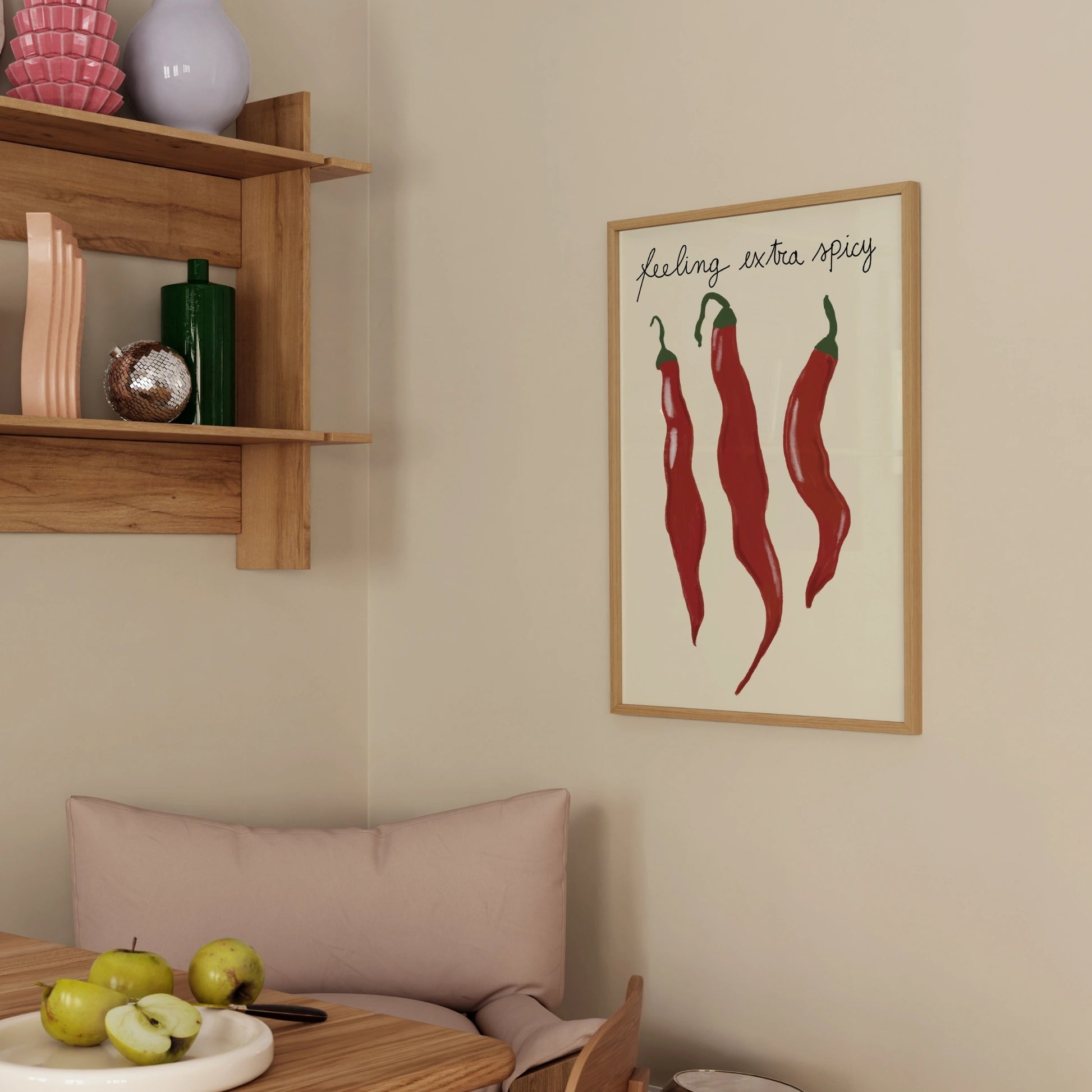 Decorazione murale per la tavola da pranzo italiana – Stampa di pasta, vino e cucina