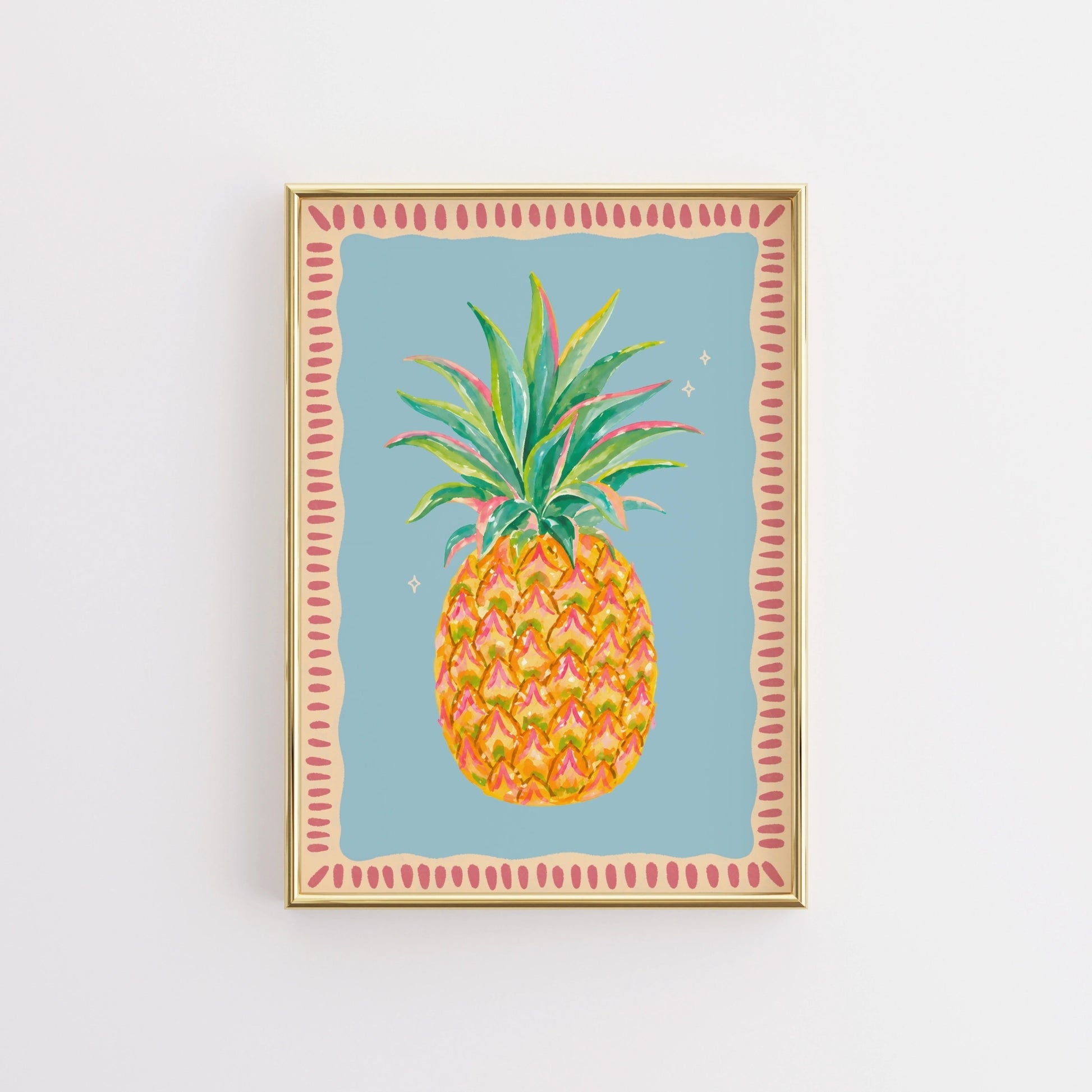 Pineapple Wall Art, Coastal Wall Decor