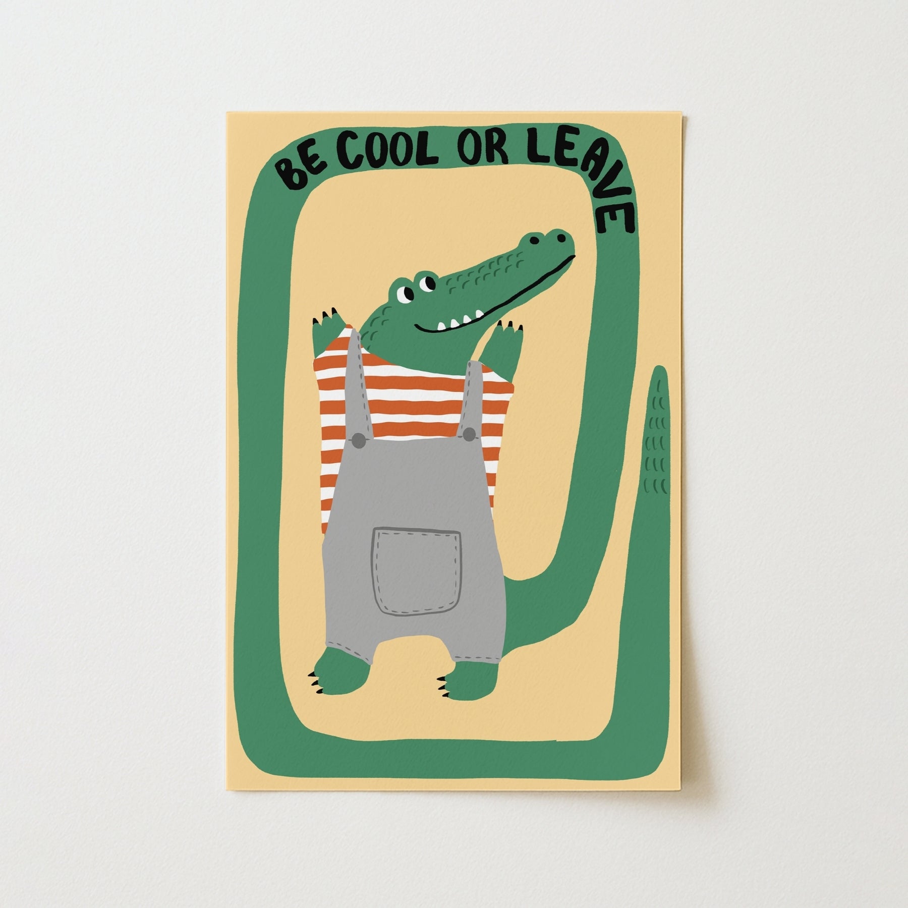 Décoration murale pour enfants Crocodile rigolo