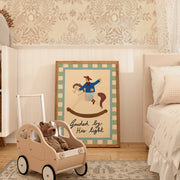 Rocking Horse guided by his Light - Nursery & Kids Wall Art