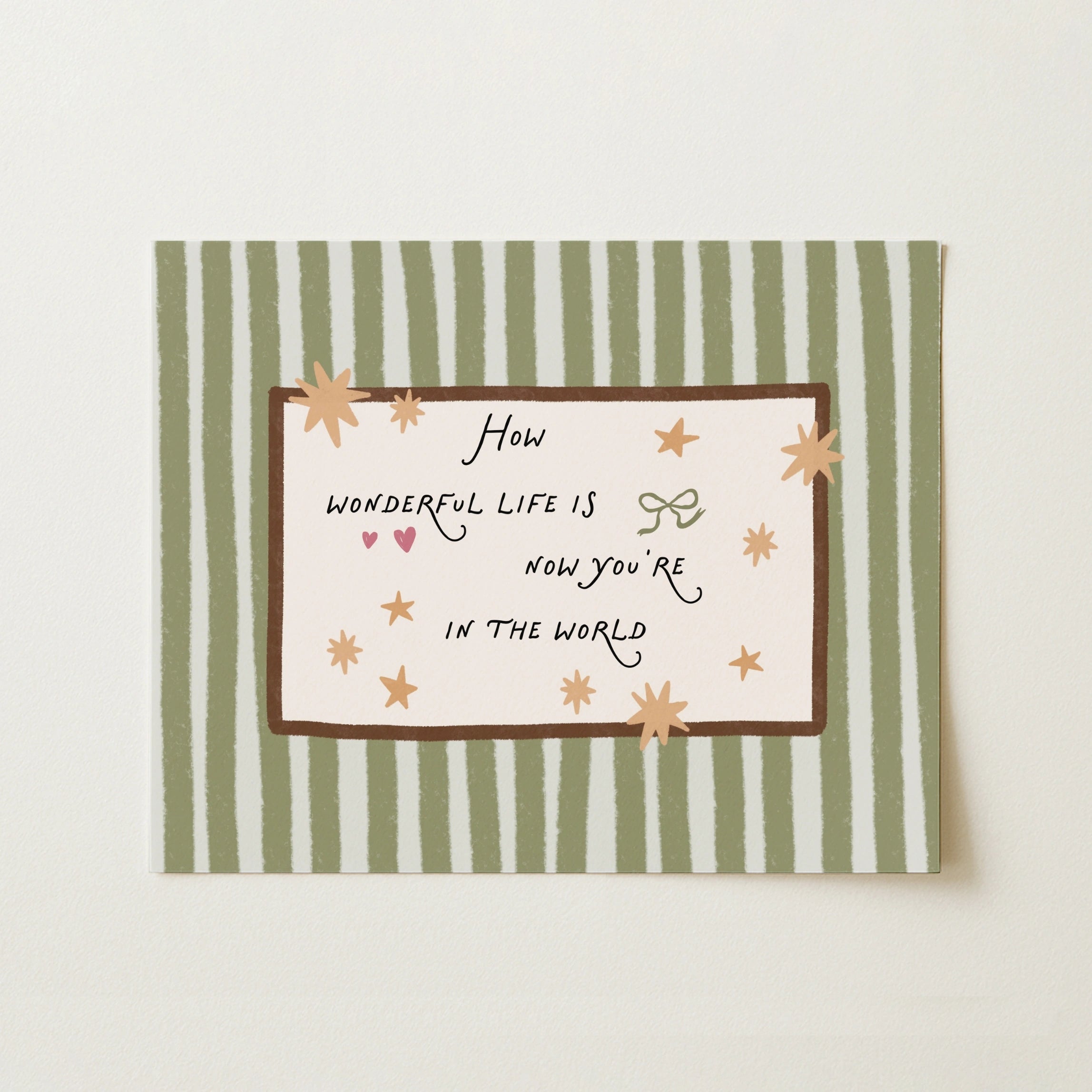 Stampa da parete con citazione per bebè