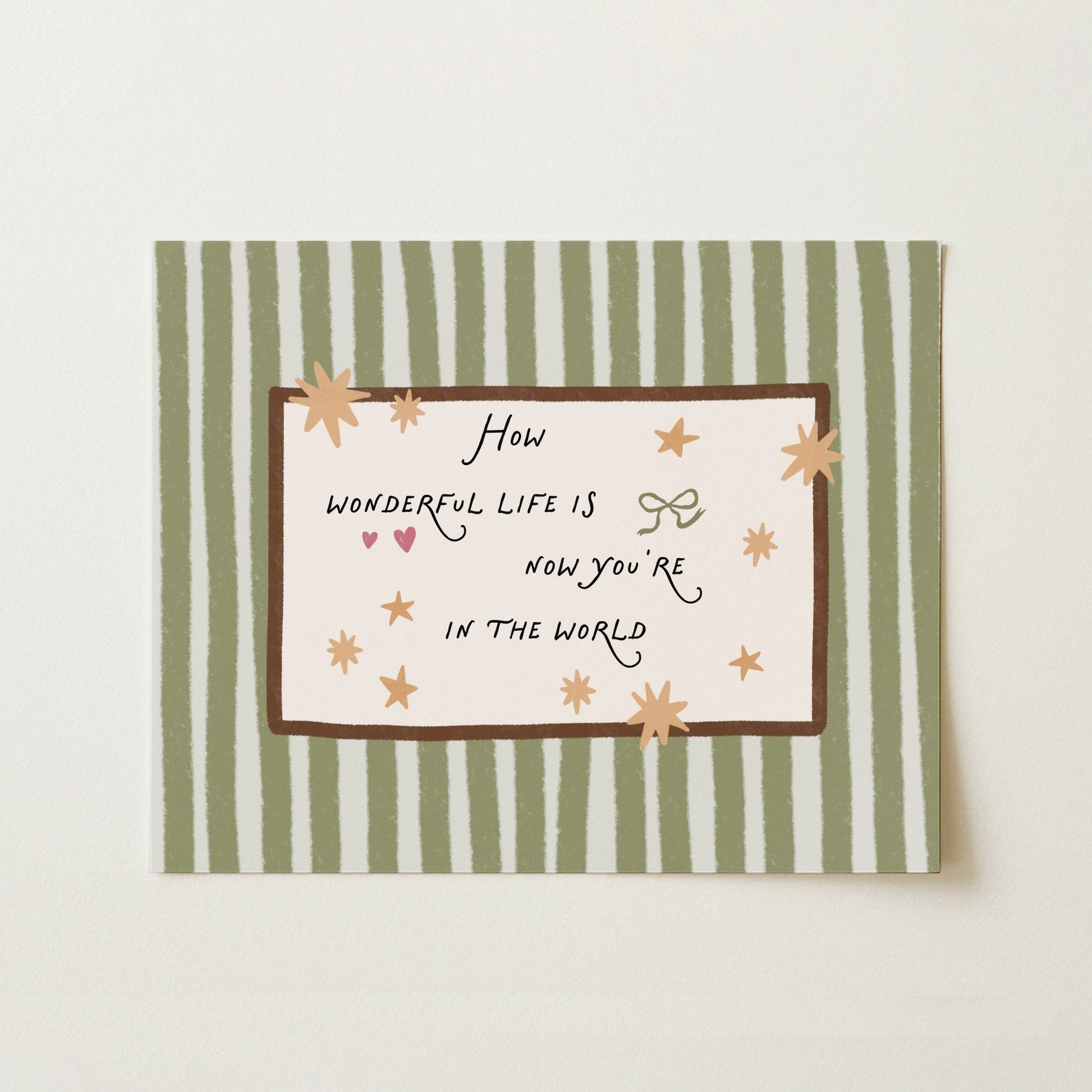 Stampa da parete con citazione per bebè