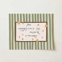 Stampa da parete con citazione per bebè