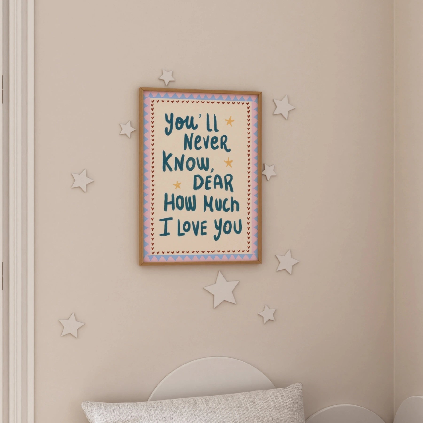 Poster pour chambre de bébé avec citation d’amour