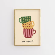 Colorful Retro Cup – Arte de pared para cocina