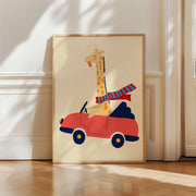 Driving Giraffe – Nursery & kids wall art