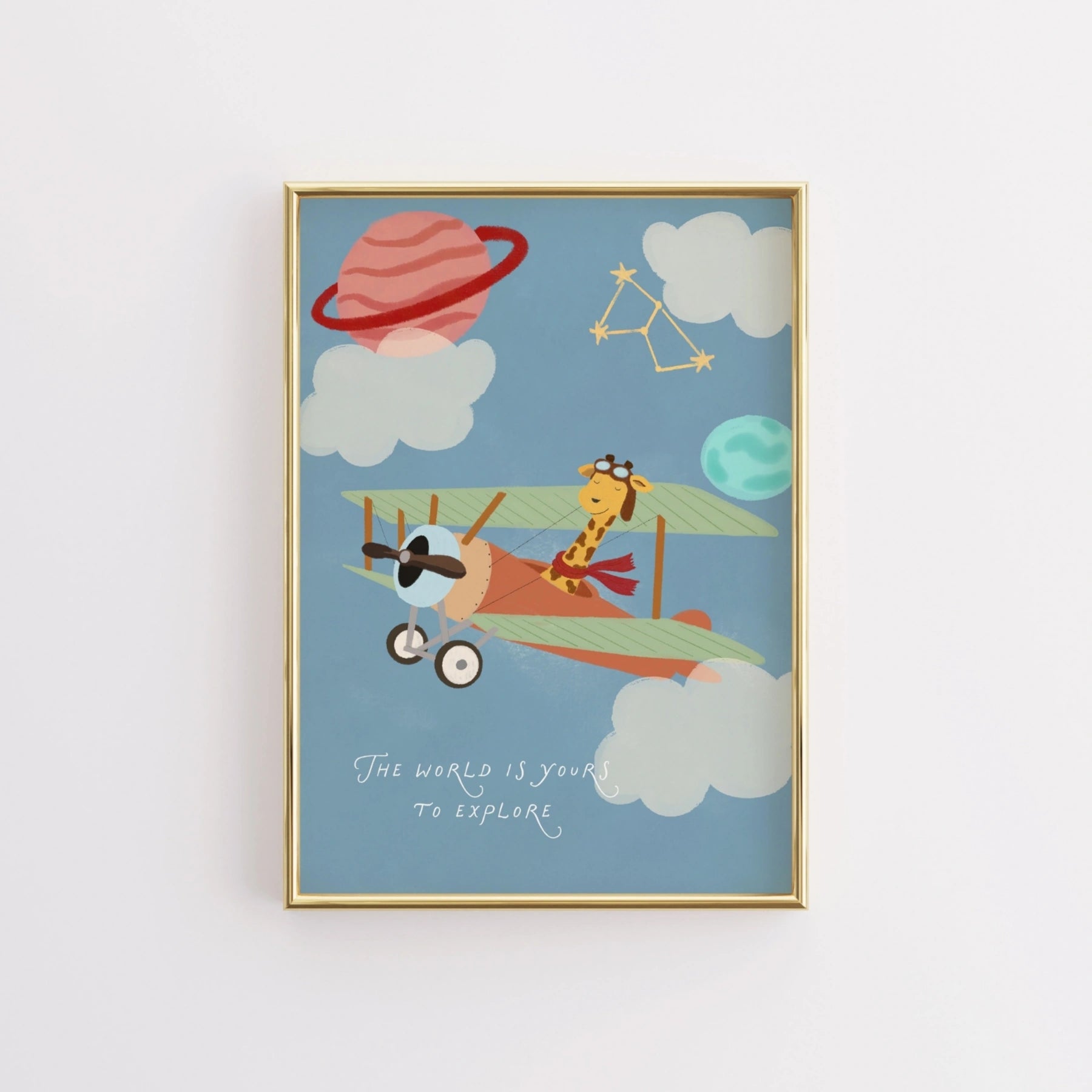 Stampa di giraffa su aeroplano