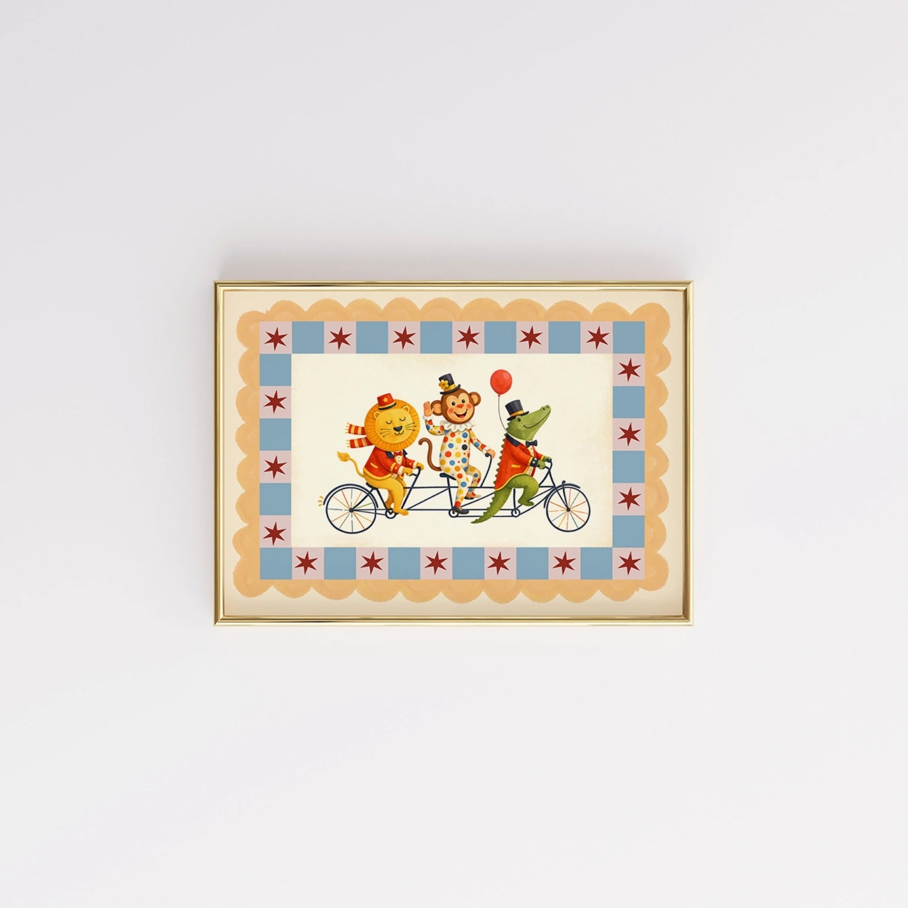 Stampa nursery con parata di animali del circo