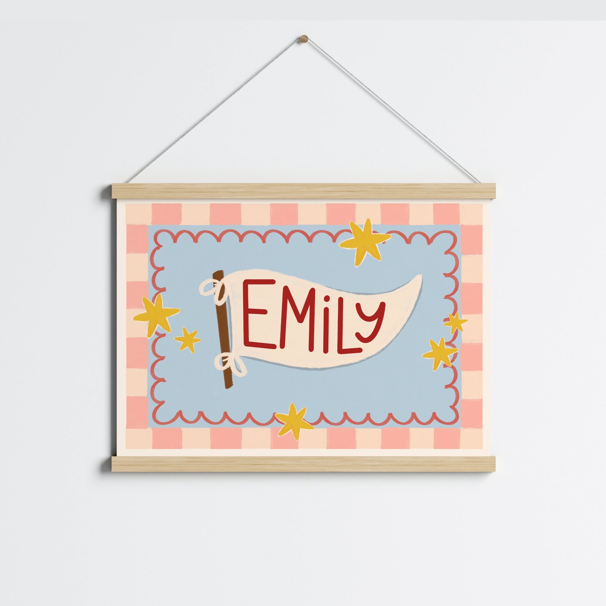Personalized Nursery Name Flag – Personalized wall art
