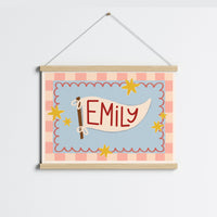 Personalized Nursery Name Flag – Personalized wall art