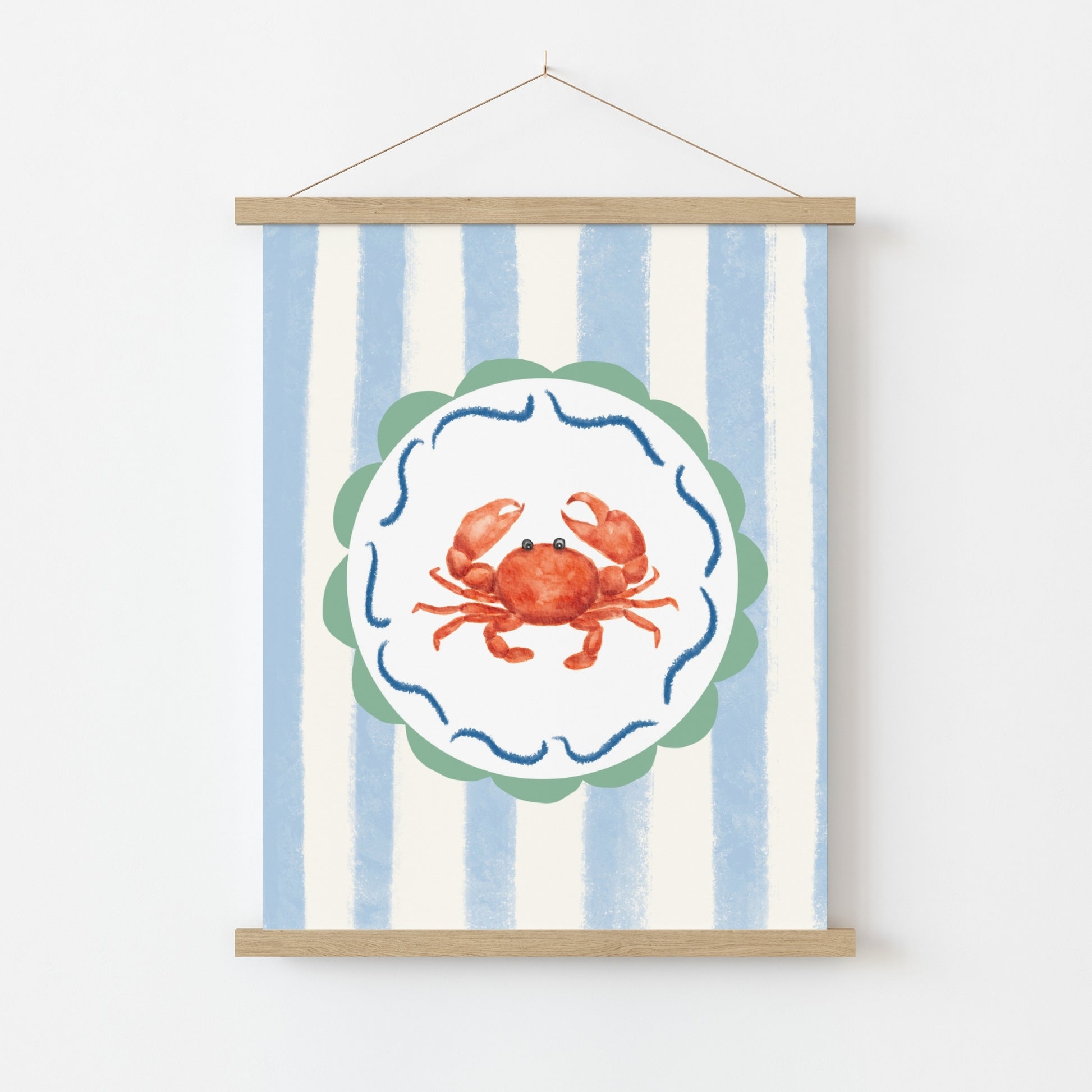 Crab Coastal Wall Art - Summer Beach Print