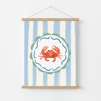 Crab Coastal Wall Art - Summer Beach Print