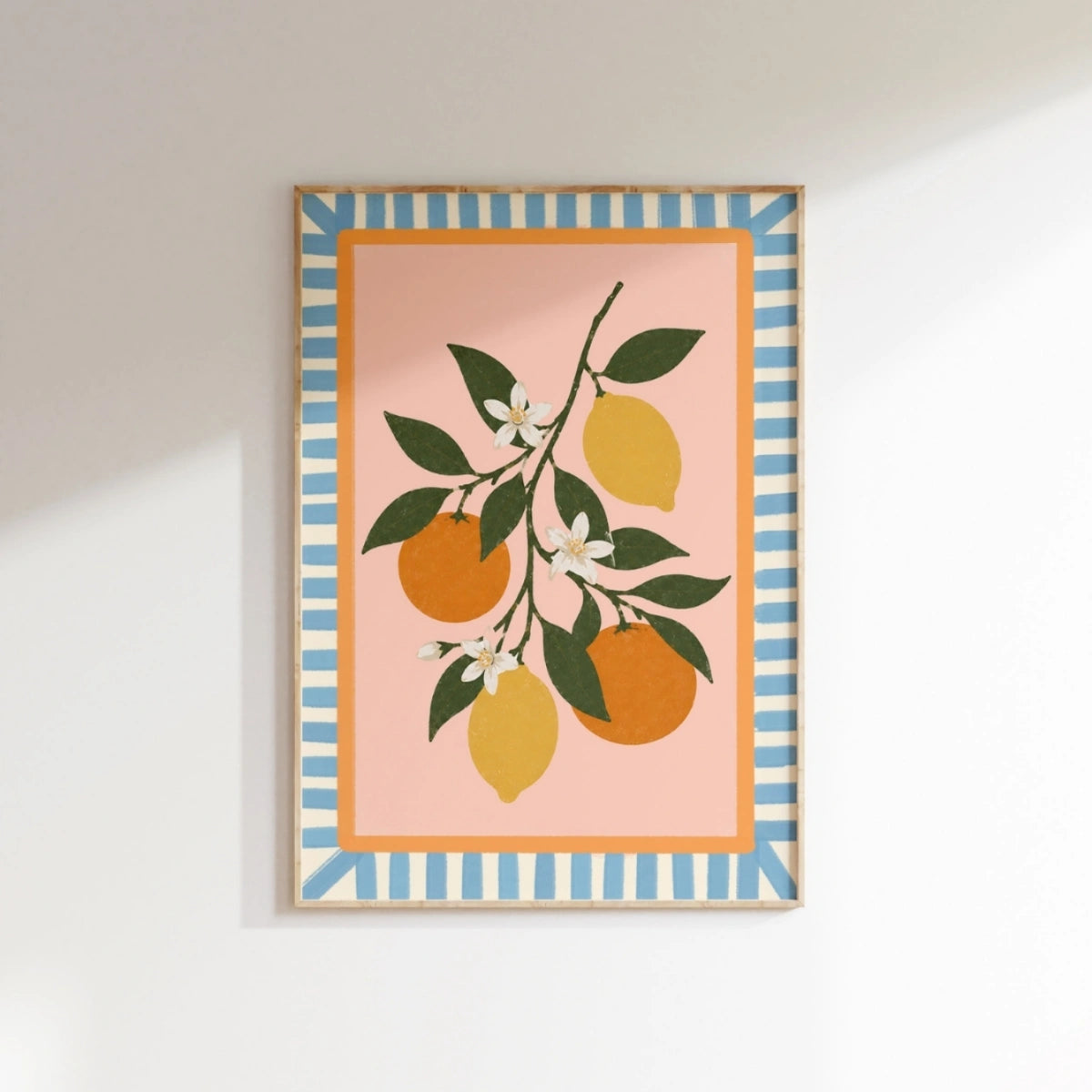 Trendy Mediterranean Poster, Coastal Wall Decor