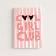 Cool Girl Club Pink Stripes – Nursery & Kids Canvas Wall Art