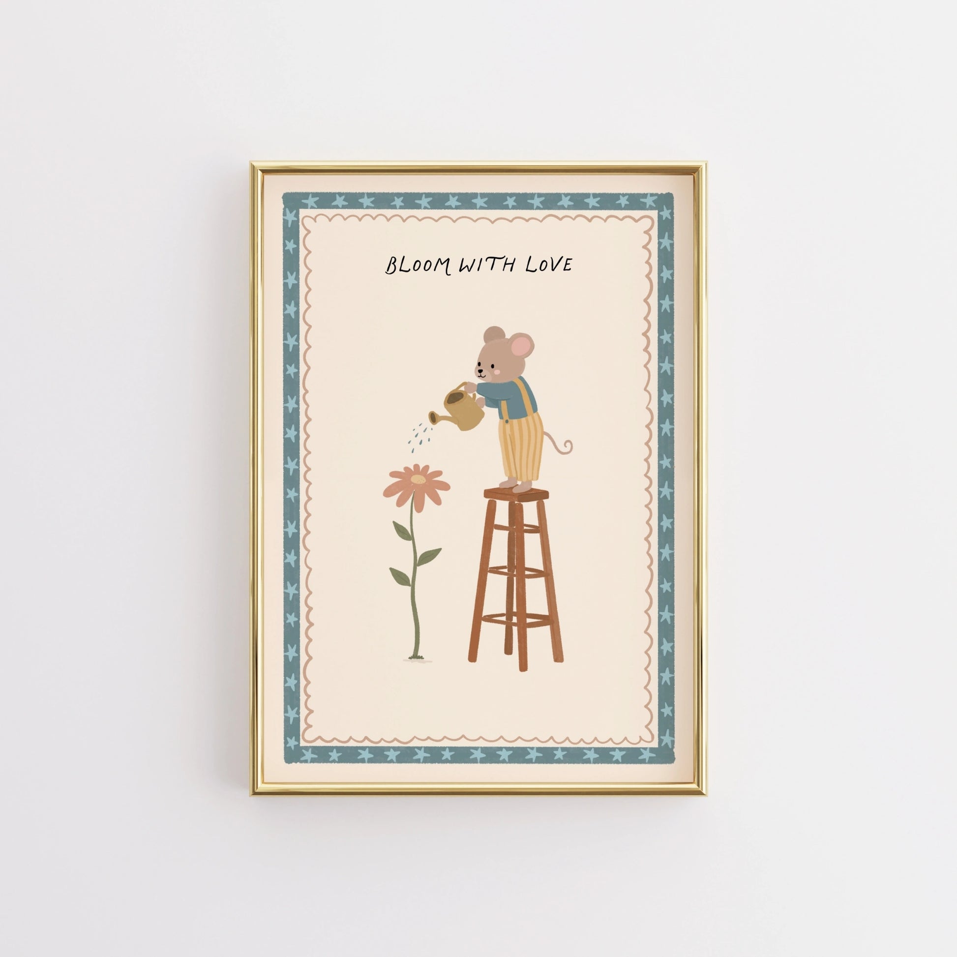 Cute Mouse Illustration Print