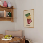 Colorful Retro Cup – Arte de pared para cocina