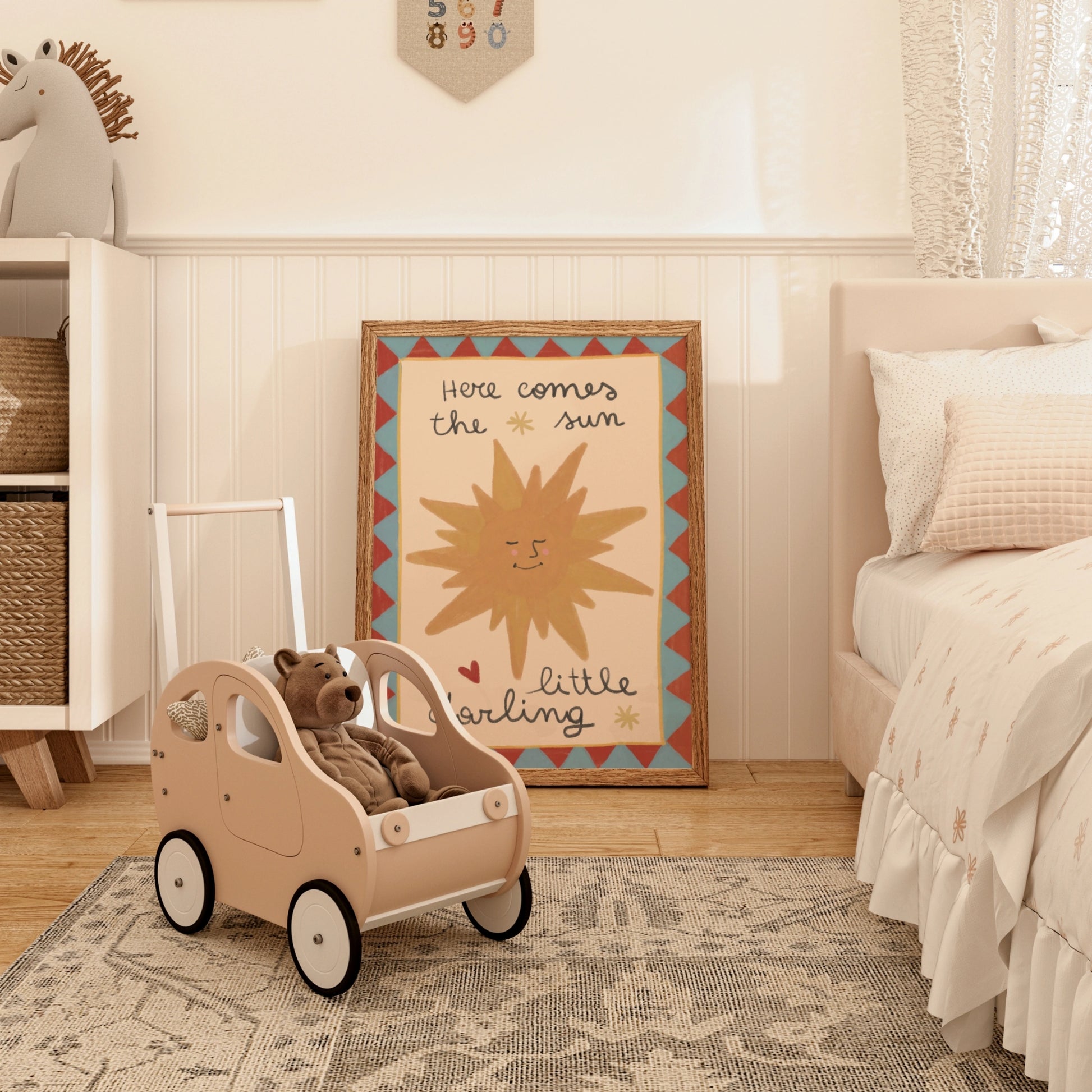Impression pour chambre d'enfant : chiot et chaton – Décoration murale animalière mignonne pour enfants
