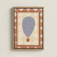Floral Hot Air Balloon Canvas Print
