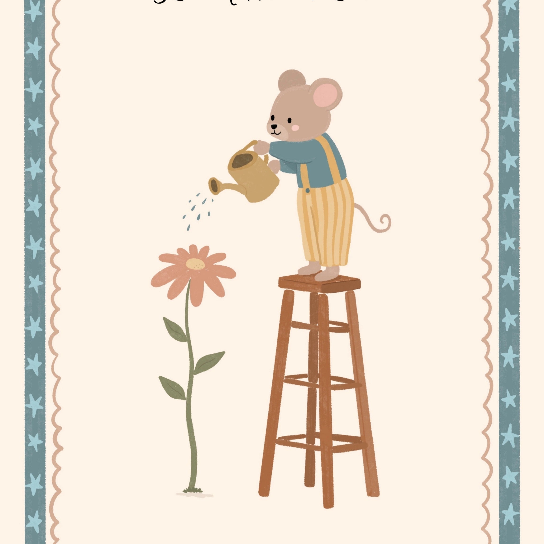 Stampa illustrata Topolino tenero