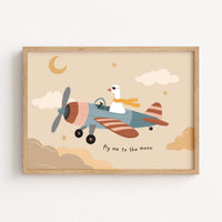 Stampa illustrata Oca pilota