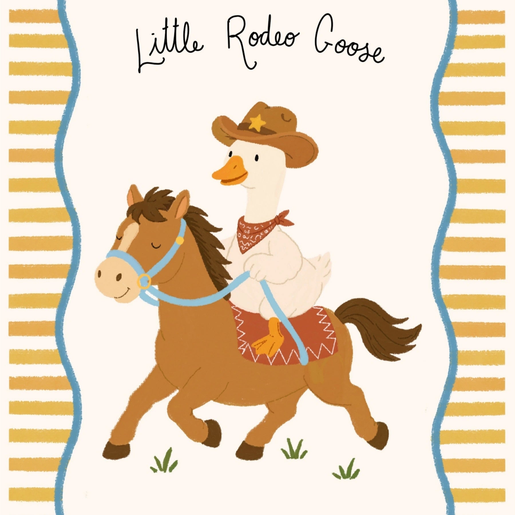 Little Rodeo Goose Nursery Wall Art