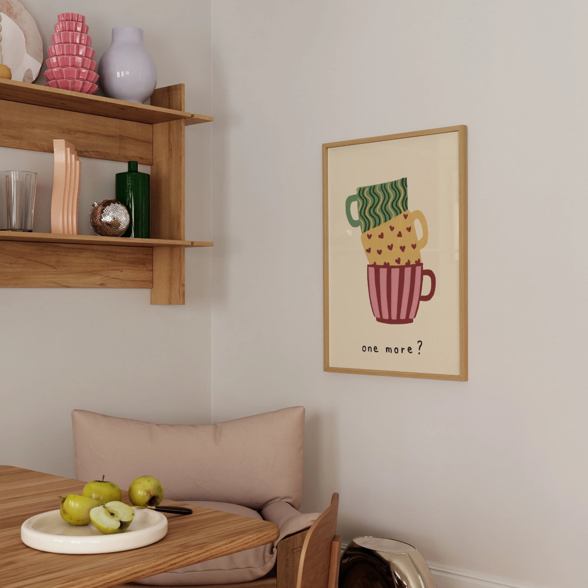 Decorazione murale per la tavola da pranzo italiana – Stampa di pasta, vino e cucina