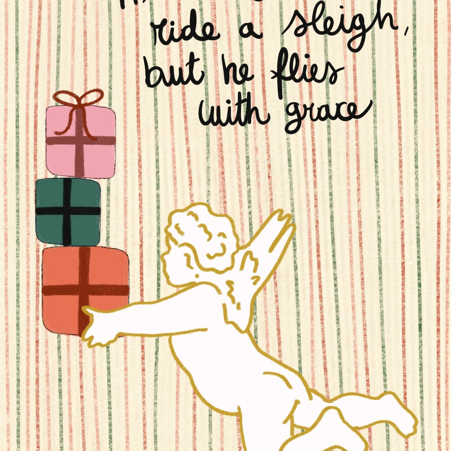 Christmas Angel Wall Art – Graceful Holiday Quote Poster