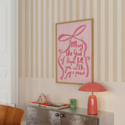 May the God of Hope fill you with Joy Pink - Christian Wall Art